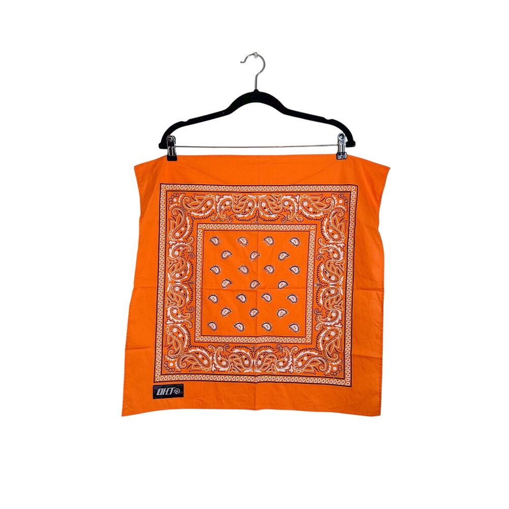 Control Sector Bedazzled Paisley Print Bandana in Orange